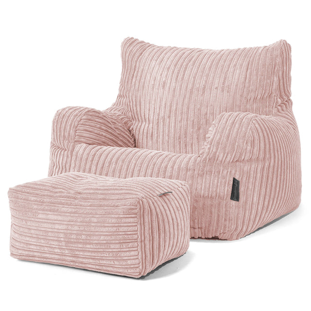 Bean Bag Armchair - Cord Blush Pink 02
