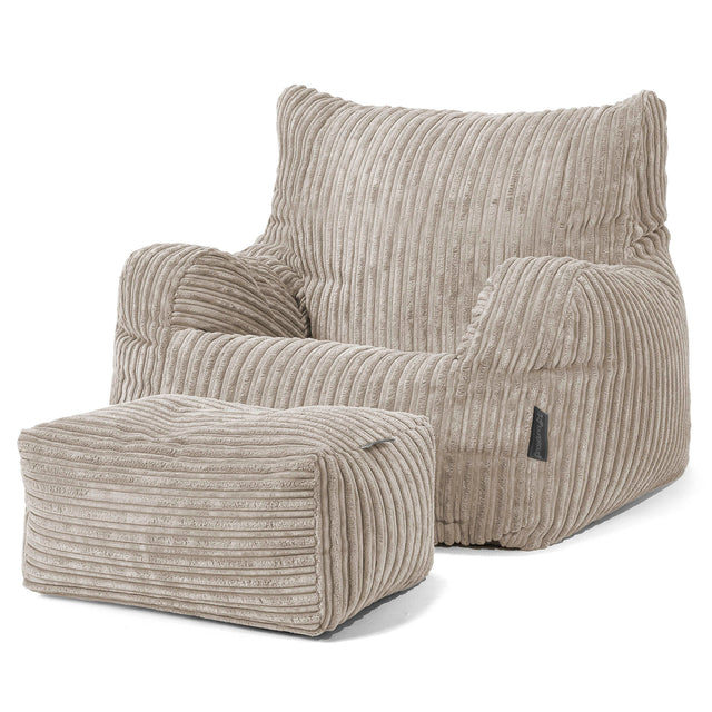 Bean Bag Armchair - Cord Mink 02