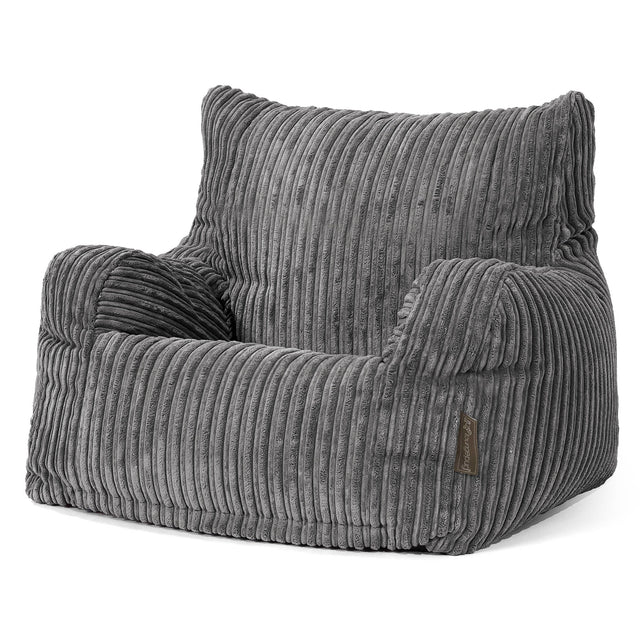 Bean Bag Armchair - Cord Steel Grey 01