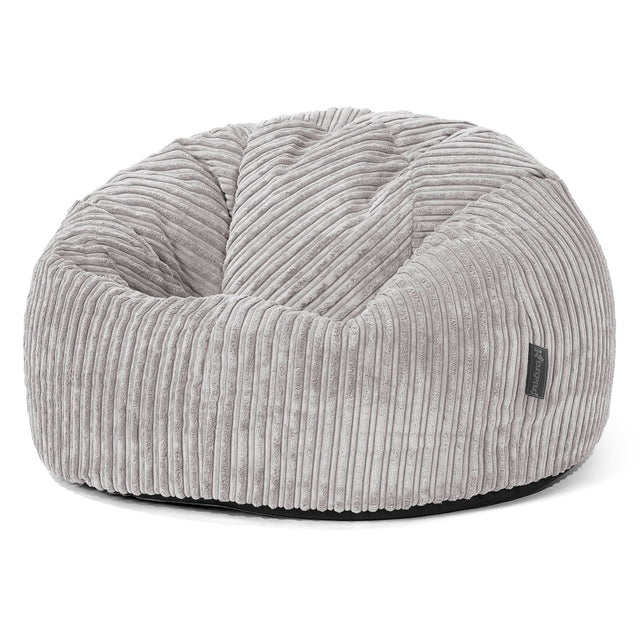 Classic Bean Bag Chair - Cord Aluminium Silver 01