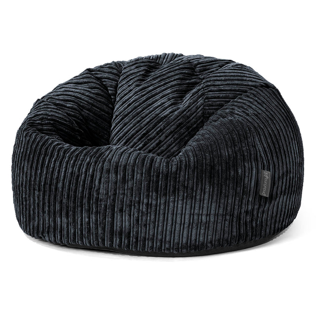Classic Bean Bag Chair - Cord Black 01