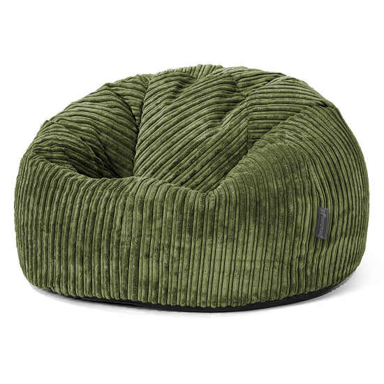 Classic Bean Bag Chair - Cord Forest Green 01