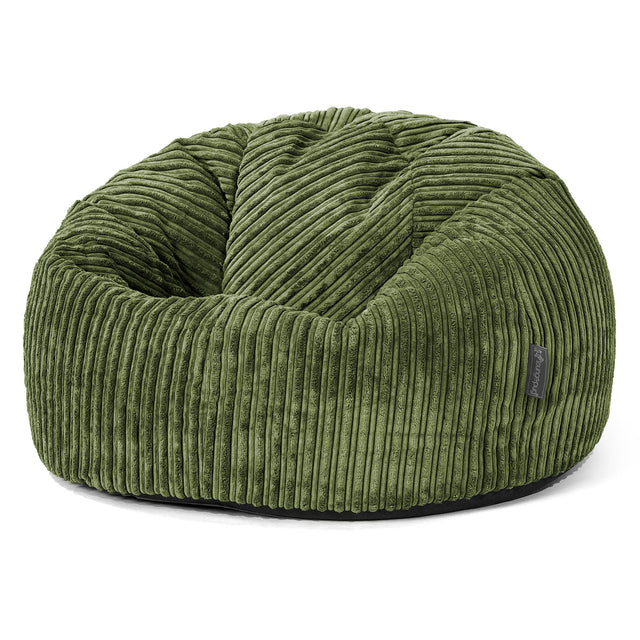 Classic Bean Bag Chair - Cord Forest Green 01