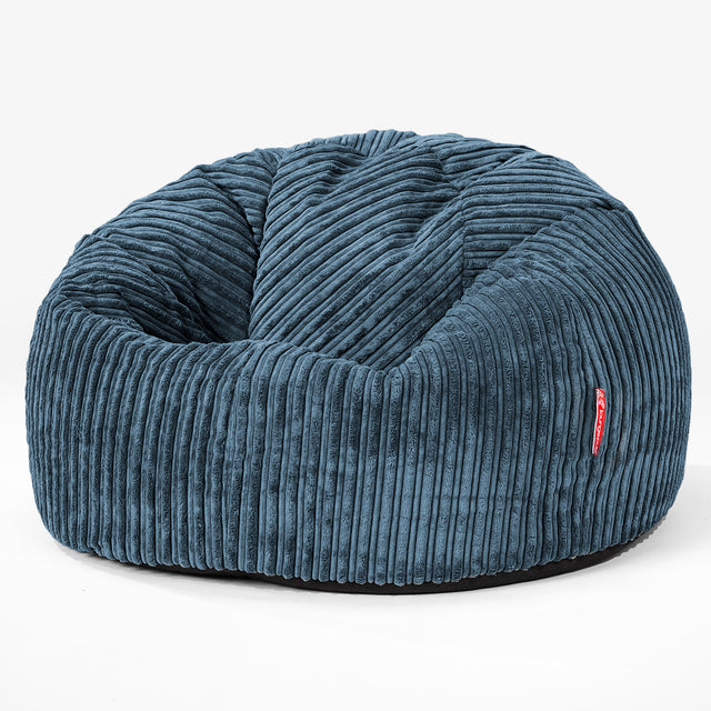 Classic Bean Bag Chair - Cord Navy Blue 01