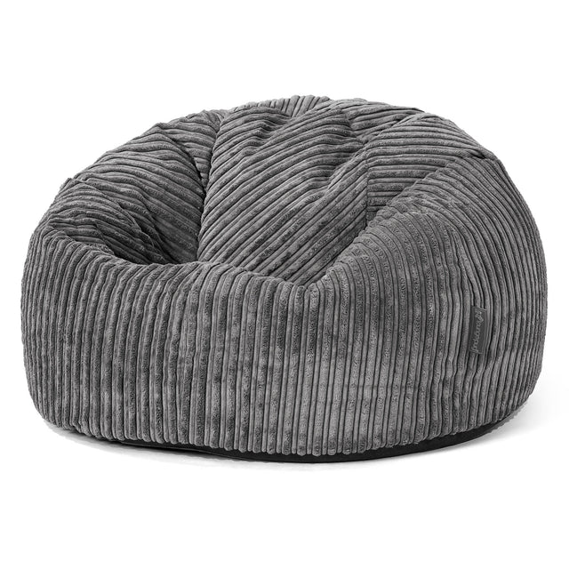 Classic Bean Bag Chair - Cord Steel Grey 01