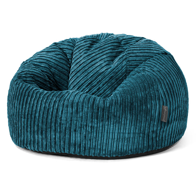 Classic Bean Bag Chair - Cord Teal Blue 01