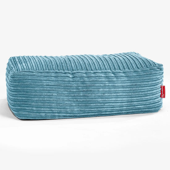 CloudSac 100 Memory Foam Footstool - Cord Aegean Blue 01
