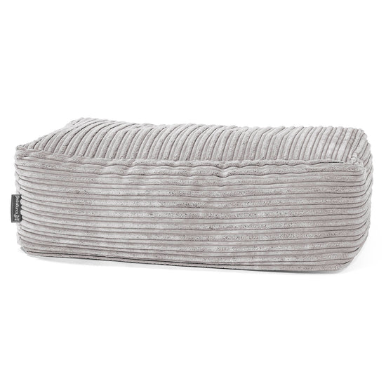 Large Footstool - Cord Aluminium Silver 01