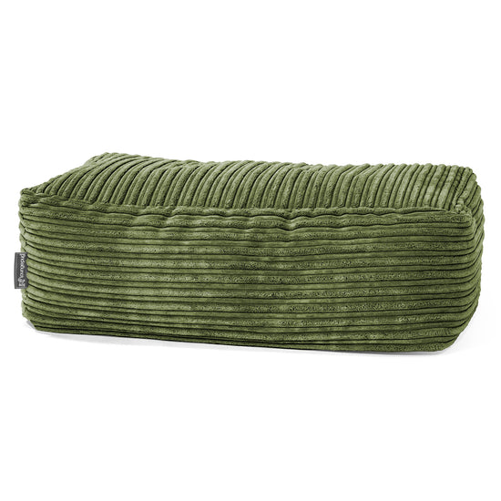 Large Footstool - Cord Forest Green 01