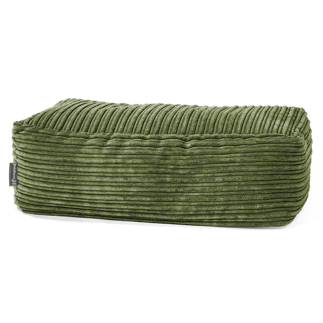 Large Footstool - Cord Forest Green 01