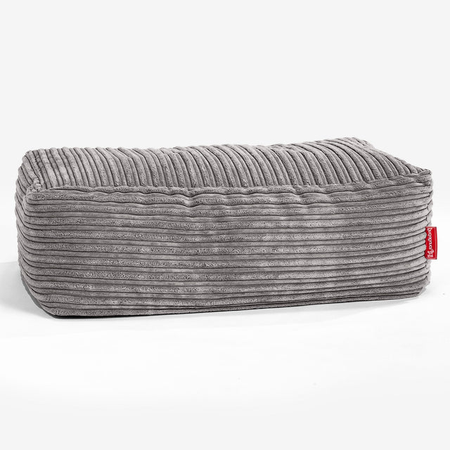 Large Footstool - Cord Graphite Grey 01