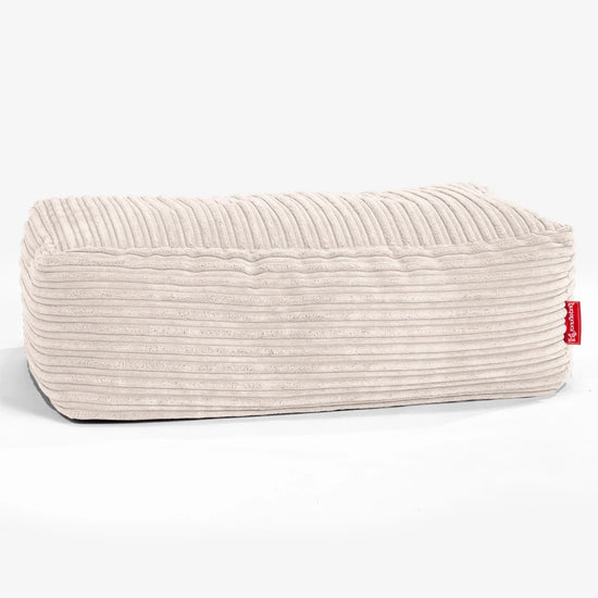 CloudSac 100 Memory Foam Footstool - Cord Ivory 01
