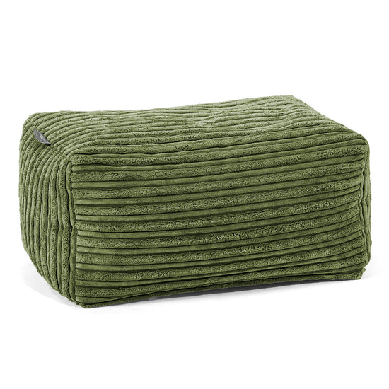 Small Footstool - Cord Forest Green 01