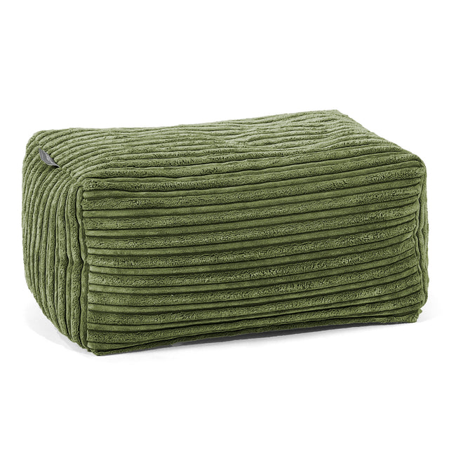 Small Footstool - Cord Forest Green 01