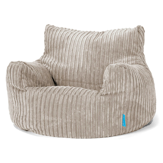 Children's Armchair 3-8 yr Bean Bag - Cord Mink 01