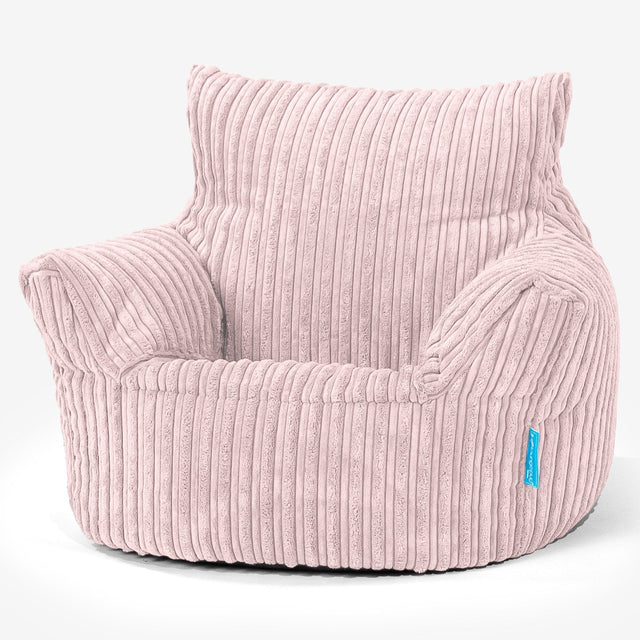 Kids Armchair Bean Bag for Toddlers 1-3 yr - Cord Blush Pink 01