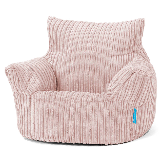 Kids Armchair Bean Bag for Toddlers 1-3 yr - Cord Blush Pink 01