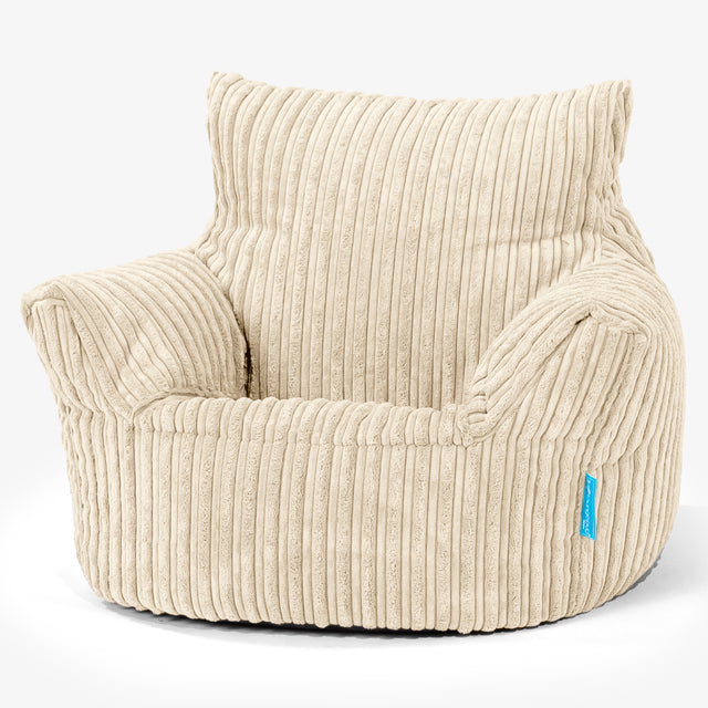 Kids' Armchair Bean Bag for Toddlers 1-3 yr - Cord Cream 01