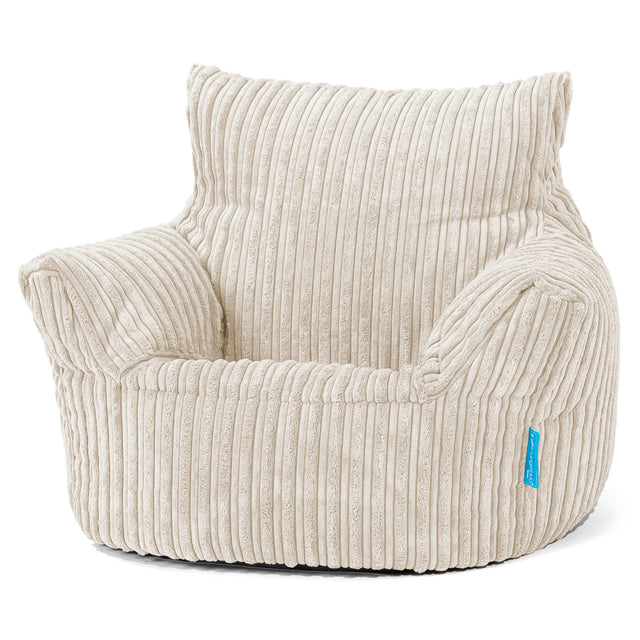Kids' Armchair Bean Bag for Toddlers 1-3 yr - Cord Cream 01
