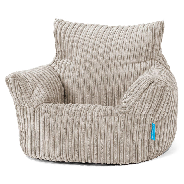 Kids Armchair Bean Bag for Toddlers 1-3 yr - Cord Mink 01