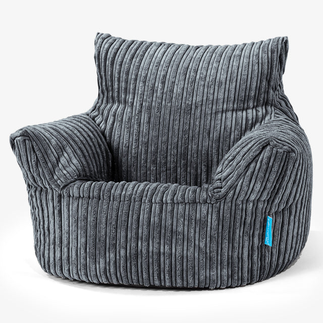Toddlers' Armchair 1-3 yr Bean Bag - Cord Steel Grey 01
