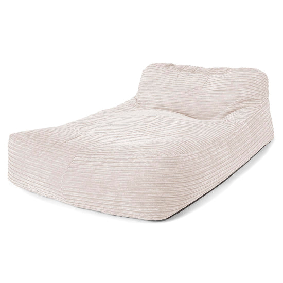Double Day Bed Bean Bag - Cord Ivory 01
