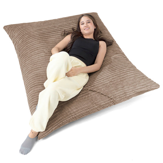 XL Pillow Beanbag - Cord Mocha Brown 03