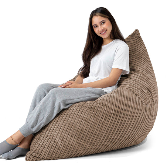XL Pillow Beanbag - Cord Mocha Brown 04
