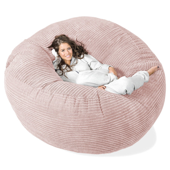 Mega Mammoth Bean Bag Sofa - Cord Blush Pink 01