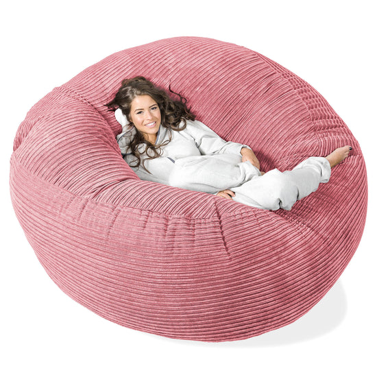 Mega Mammoth Bean Bag Sofa - Cord Coral Pink 01