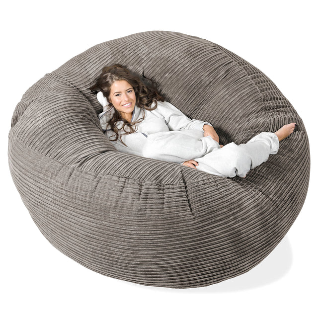 Mega Mammoth Bean Bag Sofa - Cord Graphite Grey 01