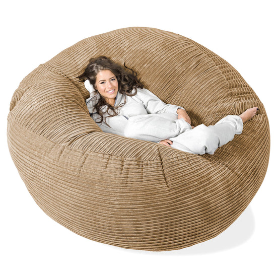 Mega Mammoth Bean Bag Sofa - Cord Sand 01