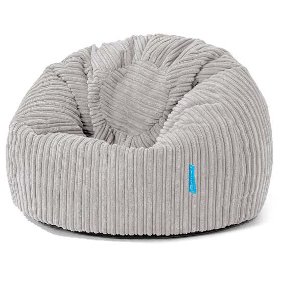 Classic Kids Bean Bag Chair 1-5 yr - Cord Aluminium Silver 01