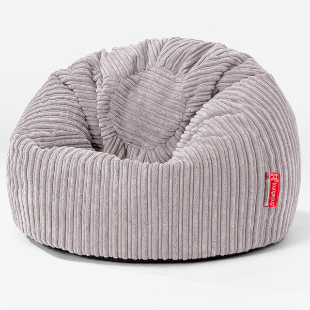 Classic Kids Bean Bag Chair 1-5 yr - Cord Aluminium Silver 01