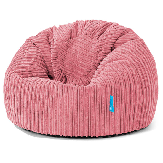 Children's Classic Bean Bag Chair - Cord Coral Pink 01