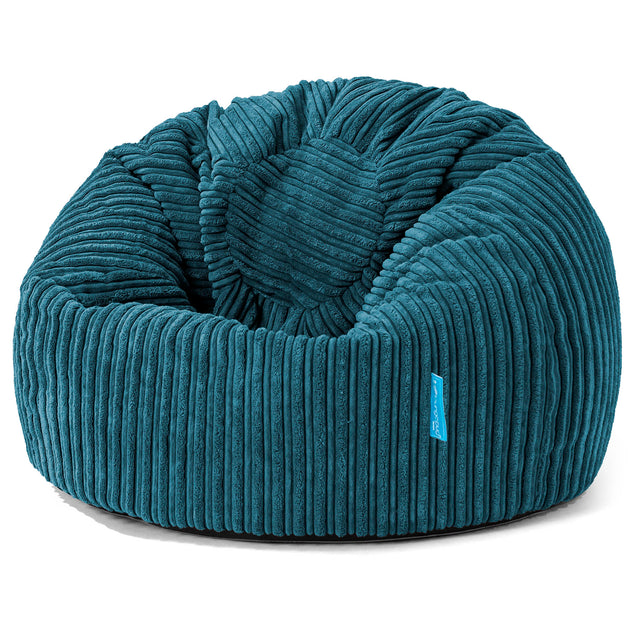Classic Kids Bean Bag Chair 1-5 yr - Cord Teal Blue 01