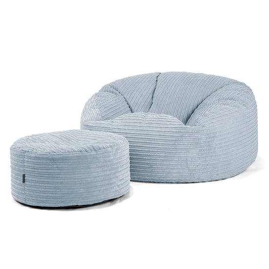 Mammoth Bean Bag Sofa - Cord Baby Blue 04