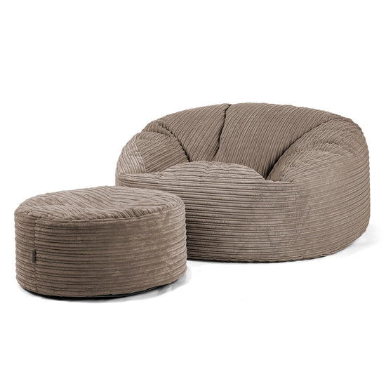 Mammoth Bean Bag Sofa - Cord Dovetail Grey 02