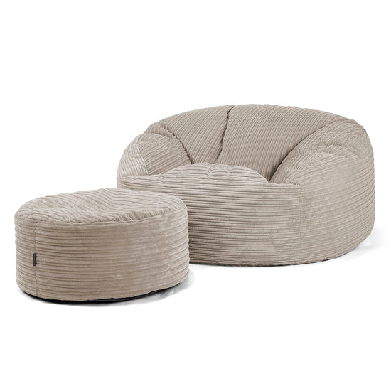 Mammoth Bean Bag Sofa - Cord Mink 04