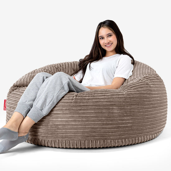 Mammoth Bean Bag Sofa - Cord Mocha Brown 04