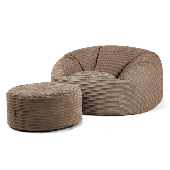 Mammoth Bean Bag Sofa - Cord Mocha Brown 04