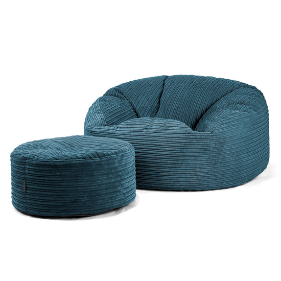 Mammoth Bean Bag Sofa - Cord Navy Blue 04