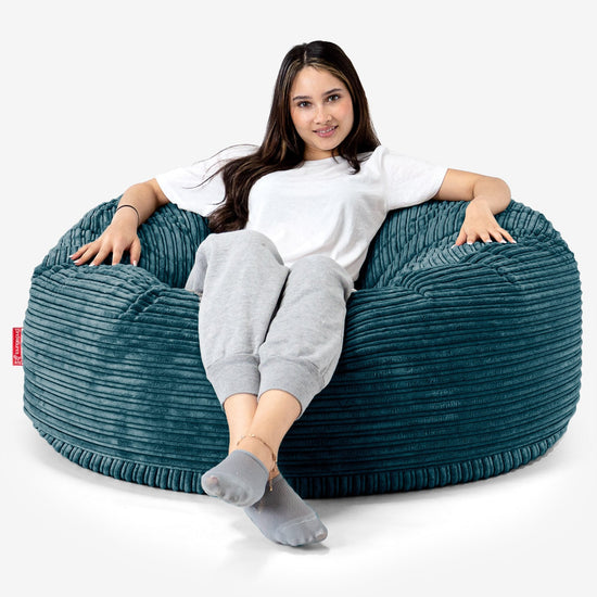 Mammoth Bean Bag Sofa - Cord Teal Blue 01