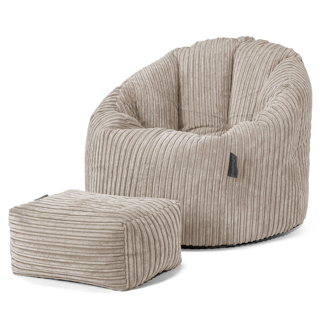 Cuddle Up Beanbag Chair - Cord Mink 02