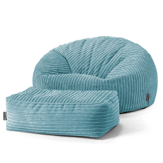 Classic Sofa Bean Bag - Cord Aegean Blue 02