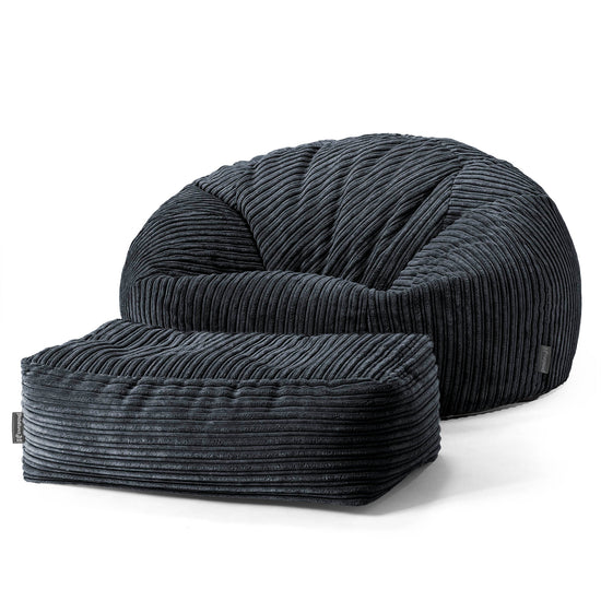Classic Sofa Bean Bag - Cord Black 03