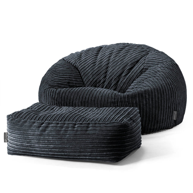 Classic Sofa Bean Bag - Cord Black 03
