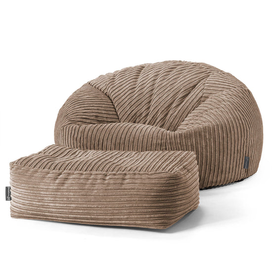 Classic Sofa Bean Bag - Cord Mocha Brown 02