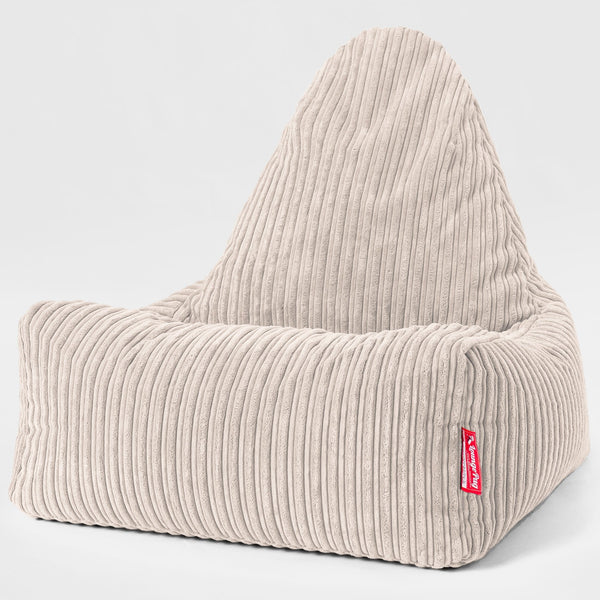Scandi Lounger Bean Bag Chair - Cord Ivory