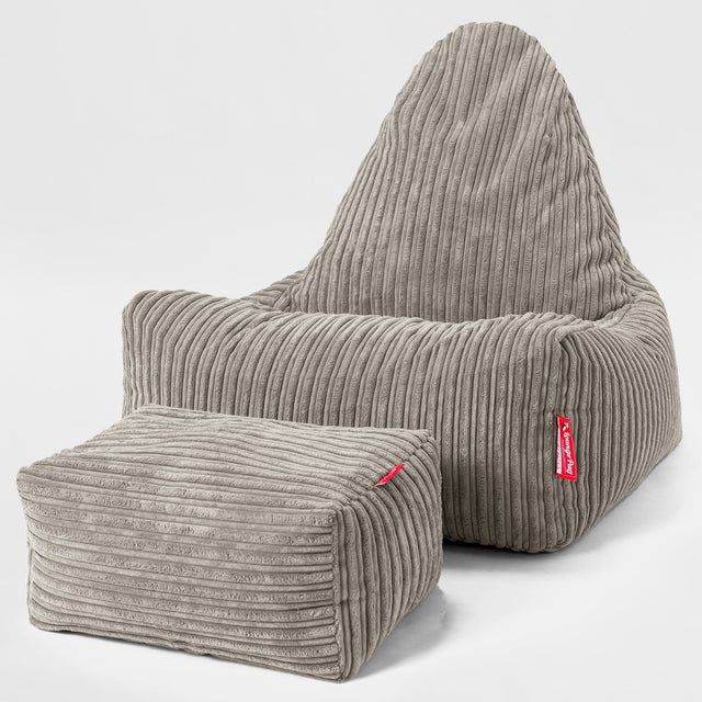 Scandi Lounger Bean Bag Chair - Cord Mink 02